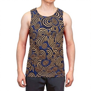 <b>Men's</b> Sporty Gym Fitness <b>Singlet</b> Tank Top Knitted 100% Polyester Eco-Friendly Quick Dry Breathable Custom Logo Plus Size - Product Image 1
