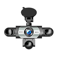 Caméras de tableau de bord de voiture 5 canaux 5 objectifs, enregistreurs panoramiques 360° haute définition, vision nocturne, surveillance de stationnement, caméra de conduite DVR, dashcam