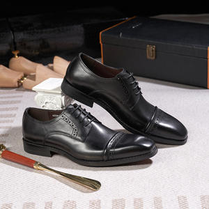 Zapatos de Cuero Genuino Negros para Hombre, Traje Formal de Negocios, Versión Mejorada 2026, para Bodas - Product Image 5