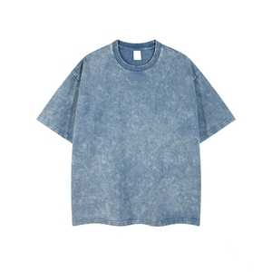 Chất Lượng Cao 100% Cotton Bán Buôn New Thời Trang Phố Nặng 330 GSM Retro Biểu Tượng Tùy Chỉnh Quá Khổ Rửa Axit Người Đàn Ông Của T-Shirts - Product Image 1