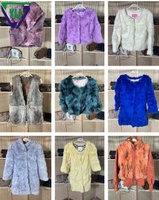 Bales Mantel Bulu Vintage Bekas, Jaket Bulu Wanita Bekas, Pakaian Wanita Seken Grosir