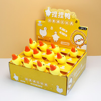 Jouet Squishy Canard Mignon BT, Canard Jaune à Remontée Lente, Balle Anti-Stress Douce, Jouet Sensoriel pour Soulager l'Anxiété, pour Étudiants, Enfants, Adultes, Jouet de Noël