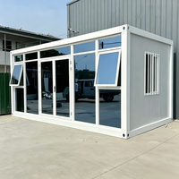 Maison Modulaire de Luxe Écologique, Fournisseur d'Usine de Tiny Houses, Maisons Conteneurs Pliables, Maison Conteneur en Verre à 2 Étages pour Utilisation Extérieure