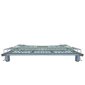 Conteneur empilable galvanisé de <span class=keywords><strong>Cage</strong></span> de stockage de palette de grille en métal de grillage industriel - Product Image 6