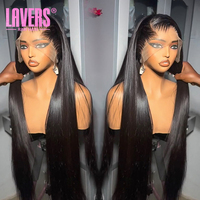 Perruque frontale complète en cheveux naturels mongols bruts, ultra-lisses, sans colle, avec dentelle HD suisse, pour femmes noires
