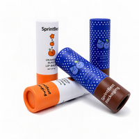Emballages de tubes de parfum en papier kraft biodégradable personnalisés, cylindriques, avec estampage, laminage mat, encre à base d'huile de soja