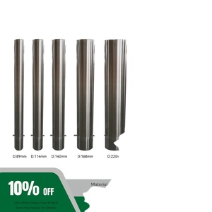 เสากั้นจราจรสแตนเลสแบบติดตั้งบนพื้นผิว ขนาด 90 มม. - Product Image 1