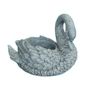 Maceta decorativa de cisne para jardín, novedad