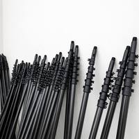 Perche télescopique en fibre de carbone 3K haute résistance pour nettoyage de vitres à l'eau avec tête de brosse remplaçable