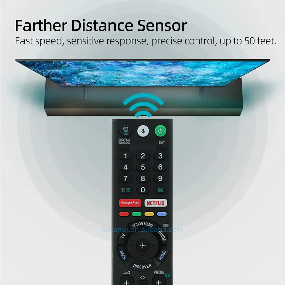 Usine Smart TV télécommande vocale pour Sony RMF-TX200P Netflix Google Universal LED SUHD HDR LCD HDTV 4K tv télécommande