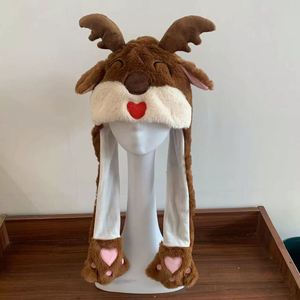 Nouveau Chapeau de Noël 2025 en Gros, Pas Cher, en Peluche Douce, avec Oreilles Mobiles (Airbag), Motifs Cerf, Père Noël, Grinch, Chapeau de Dessin Animé Mignon - Product Image 2