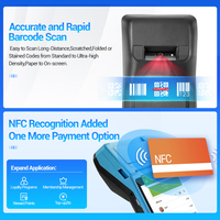 Q1 Q2 4G NFC Wifi Terminal de paiement mobile portable pour paris sportifs et loterie, avec impression de factures, petit terminal de point de vente