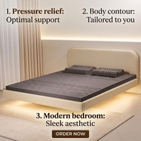 Surmatelas de massage convertible en latex écologique Apivita - Doux, épaisseur 5-15 cm, design moderne, pour chambre à coucher, maison, école