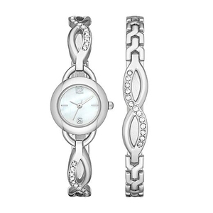 Luxury Design Ladies Casual Stainless Steel Leather Fashion <strong>Watch</strong> Bracelet <strong>Set</strong> Two Tone Waterproof <strong>Women's</strong> <strong>Watch</strong> - Product Image 2