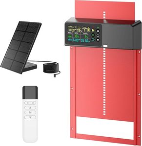 <span class=keywords><strong>Porte</strong></span> automatique de <span class=keywords><strong>poulailler</strong></span> en aluminium à énergie <span class=keywords><strong>solaire</strong></span> avec télécommande et écran LCD programmable - Product Image 1
