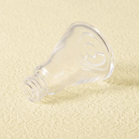Flacon compte-gouttes en verre cylindrique transparent 30 ml avec bouchon à vis, col en PP, estampage doré, pour huiles essentielles, sérums, crèmes visage et diffuseurs