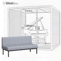 Canapé Pod pour Cabine Insonorisée, Cabine Téléphonique de Bureau, Cabine d'Intimité, Cabines de Réunion, Canapé