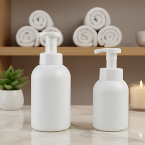 Botella de Plástico HDPE para Cosméticos, con Pulverizador y Bomba para Leche Corporal, Loción, Champú y Acondicionador para Bebés, Acabado Mate, Colores Personalizables - Product Image 5