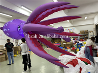 Costume gonflable de poulpe marin lumineux à LED pour défilé de carnaval