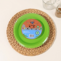 Assiettes jetables robustes en amidon de maïs biodégradable et compostable, colorées arc-en-ciel, pour anniversaires, mariages, pique-niques, en gros