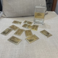 Étiquettes personnalisées en métal pour flacons de parfum, étiquettes en aluminium gaufrées pour parfums, étiquettes de vin