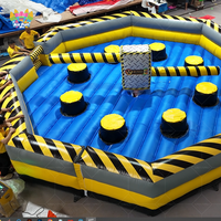 Prix bas, AirFunPro, jeu gonflable écologique en bâche PVC, parcours d'obstacles Meltdown, Wipe Out