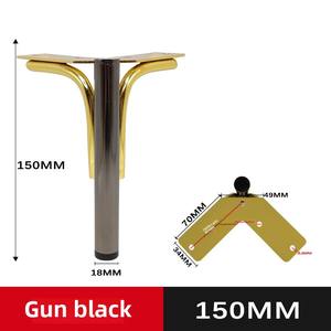 Pied de table triangulaire en métal multicolore Pied de meuble de canapé moderne et luxueux <span class=keywords><strong>Joaquin</strong></span> chromé - Product Image 6