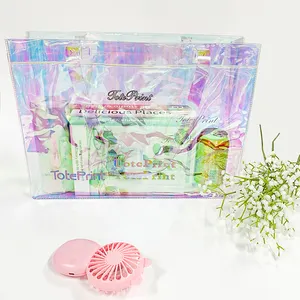 Excellent Quality clear portable pvc bag store with printing plasti hand PVC gift bag shopping PVC bag