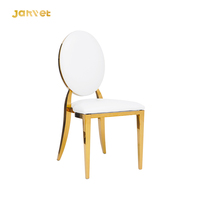 Chaises de banquet et tables rondes pour les mariages et les salles d'événements, chaises blanches