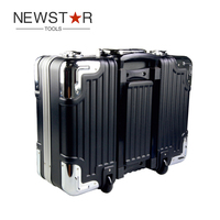 Ensemble d'outils à main automobiles de 499 pièces, boîte à outils complète, chariot de rangement en aluminium, valise à outils avec roues
