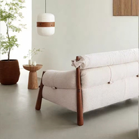 Chaise de salon moderne et créative, populaire, avec pieds en bois, chaise de détente, chaise longue, canapé combiné pour la maison - Vente chaude