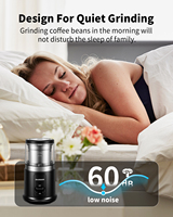 Moteur puissant de 200 W, moulin à café électrique silencieux pour la maison, pour les grains, les épices et plus encore