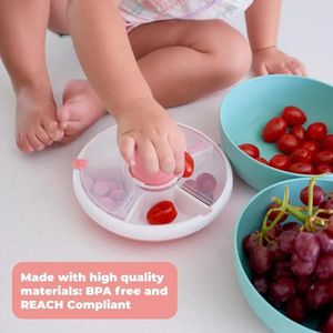 Boîte à collation rotative pour enfants, ensemble de boîtes à collation tournantes, boîte à bonbons, boîte de rangement portable pour collations, plateau à graines de melon, boîtes de rangement - Product Image 3