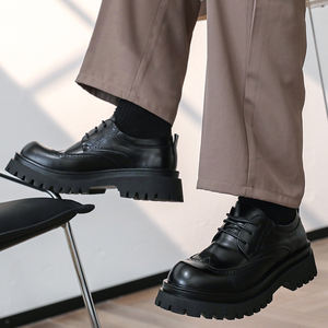 <span class=keywords><strong>Scarpe</strong></span> Casual <span class=keywords><strong>da</strong></span> <span class=keywords><strong>Uomo</strong></span> in Pelle Marroni Stile Inglese con Rialzo Platform Allacciate Traspiranti per <span class=keywords><strong>Sposo</strong></span> Matrimonio Estivo - Product Image 6