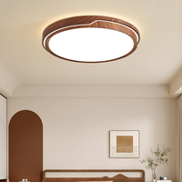 Toute la maison est équipée d'une nouvelle lampe de plafond de style chinois simple de couleur noyer pour la chambre à coucher et le salon