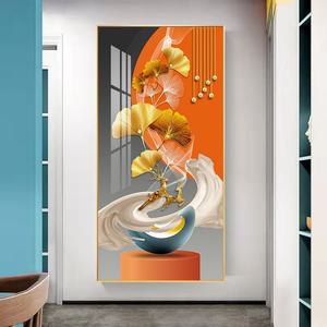 Peinture murale décorative abstraite d'animaux de luxe, peinture en porcelaine à LED avec cristaux, décoration pour salon - Product Image 3