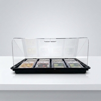 Vitrine en plastique PP avec couvercle en acrylique pour objets de collection, modèles et électronique (ouverture latérale longue/ouverture latérale courte)