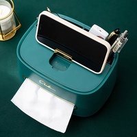 2025 nouveau modèle multifonctionnel haut de gamme lumière luxe boîte à mouchoirs en plastique télécommande pour toilette salon Table basse