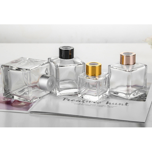 Wholesale Factory Price Empty Clear Square 50ml 100ml 150ml Glass Fragrance <strong>Diffuser</strong> Bottle <strong>Reed</strong> Sticks Screw Cap Eco-friendly - Product Image 6