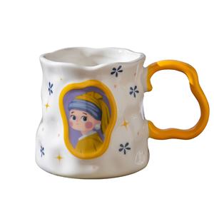 Tazza in ceramica ad alto valore di colore per l'home Office con cucchiaio regalo di compleanno per ragazze che accompagnano la tazza di caffè - Product Image 5