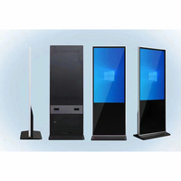 Afficheur numérique vertical HD LCD avec commande tactile, machine publicitaire tout-en-un sur pied avec plateforme RDM basée sur le cloud