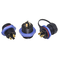 Connecteur étanche circulaire à 3 broches avec fiche filetée femelle M20 2/3/4/2+3 broches, fil mâle en cuivre pour diverses applications