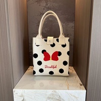 Sac de rangement en polyester tricoté à motif de dessin animé mignon, compact et portable, sac à bandoulière/porté croisé pour téléphone, insert polyvalent pour ordinateur