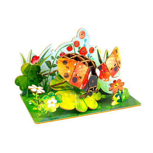 Nhà Sản Xuất Tùy Chỉnh Bằng Gỗ <span class=keywords><strong>3D</strong></span> Câu Đố Cho Trẻ Em Đầy Màu Sắc Bọ Rùa Với Mô Hình Bằng Gỗ Bưu thiếp Bộ Dụng Cụ Tự Làm Bằng Gỗ Câu Đố Gốc Đồ Chơi - Product Image 6