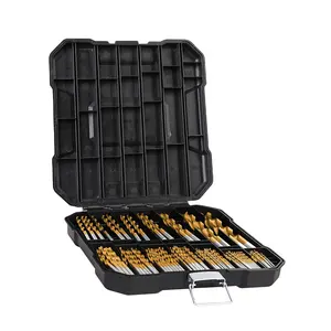 high quality Tip High Speed Steel 135 degrees fast cutting point Drilling longer life 230 Pieces Titanium Twist Drill Bit Set