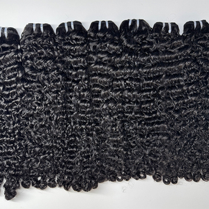 Extensiones de Cabello Humano Rizado Birmano Natural, Ondas Suaves y Densas, Doble Trama, Puntas Completas, Para Venta al por Mayor a Proveedores de Salones - Product Image 2