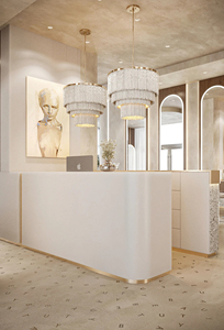 Luxury Marble Top Hair Salon Shop Fitting One Stop Solution with 3D Layout Design - Product Image 3