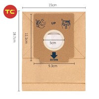 Sacs à poussière jetables en papier kraft pour aspirateur Electrolux Z1480 ZC1120 ZC1120B pièces d'aspirateur