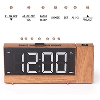 Dual Alarm LED-Anzeige Digitales PLL FM-Radio 1,8 Zoll Modernes Design Schreibtisch-und Tisch uhr mit Snooze-Funktion und Kunststoff projektor
