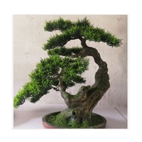 Mini pin vert d'intérieur de 50 cm de hauteur, plante artificielle en fibre de verre durable, écologique et légère, pour aménagement paysager - En promotion